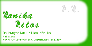 monika milos business card