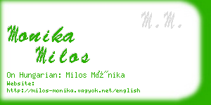 monika milos business card